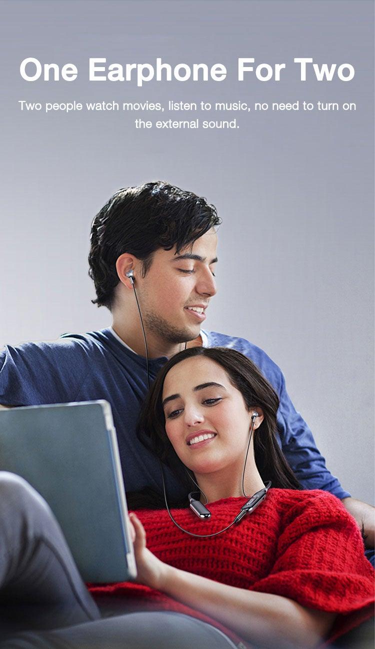 Playback Bluetooth Headphone Bass Wireless Headphones Sport Stereo Bluetooth Earphone Neckband Music Headset Updated Design with Industry Leading Sound & Improved Comfort, Long Wireless Range, Up to 24 Hours of Talk Time Stevvex