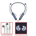 Playback Bluetooth Headphone Bass Wireless Headphones Sport Stereo Bluetooth Earphone Neckband Music Headset Updated Design with Industry Leading Sound & Improved Comfort, Long Wireless Range, Up to 24 Hours of Talk Time Stevvex