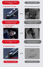 Playback Bluetooth Headphone Bass Wireless Headphones Sport Stereo Bluetooth Earphone Neckband Music Headset Updated Design with Industry Leading Sound & Improved Comfort, Long Wireless Range, Up to 24 Hours of Talk Time Stevvex