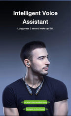 Playback Bluetooth Headphone Bass Wireless Headphones Sport Stereo Bluetooth Earphone Neckband Music Headset Updated Design with Industry Leading Sound & Improved Comfort, Long Wireless Range, Up to 24 Hours of Talk Time Stevvex