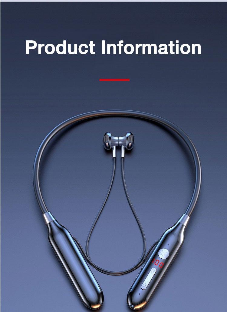 Playback Bluetooth Headphone Bass Wireless Headphones Sport Stereo Bluetooth Earphone Neckband Music Headset Updated Design with Industry Leading Sound & Improved Comfort, Long Wireless Range, Up to 24 Hours of Talk Time Stevvex