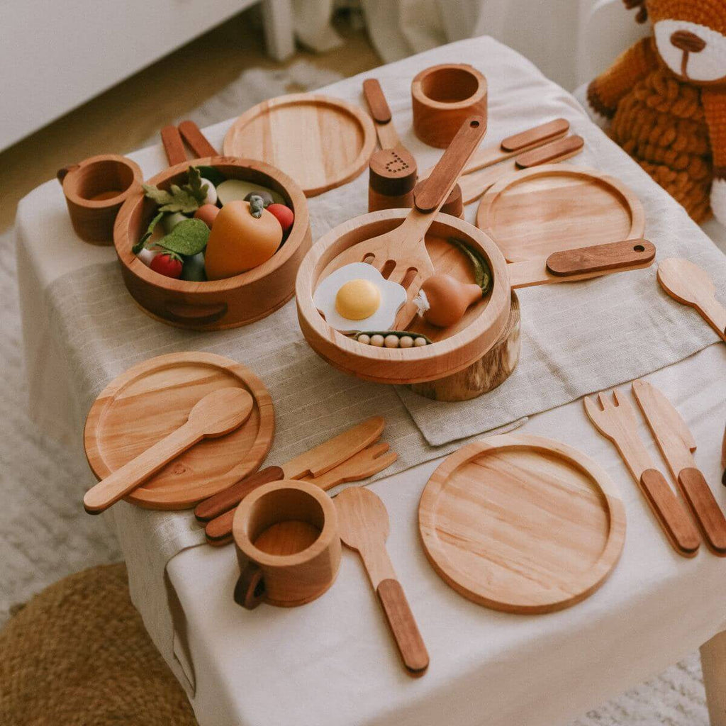 Wooden Play Kitchen Dishes - SJB-DIAMOND ELITES