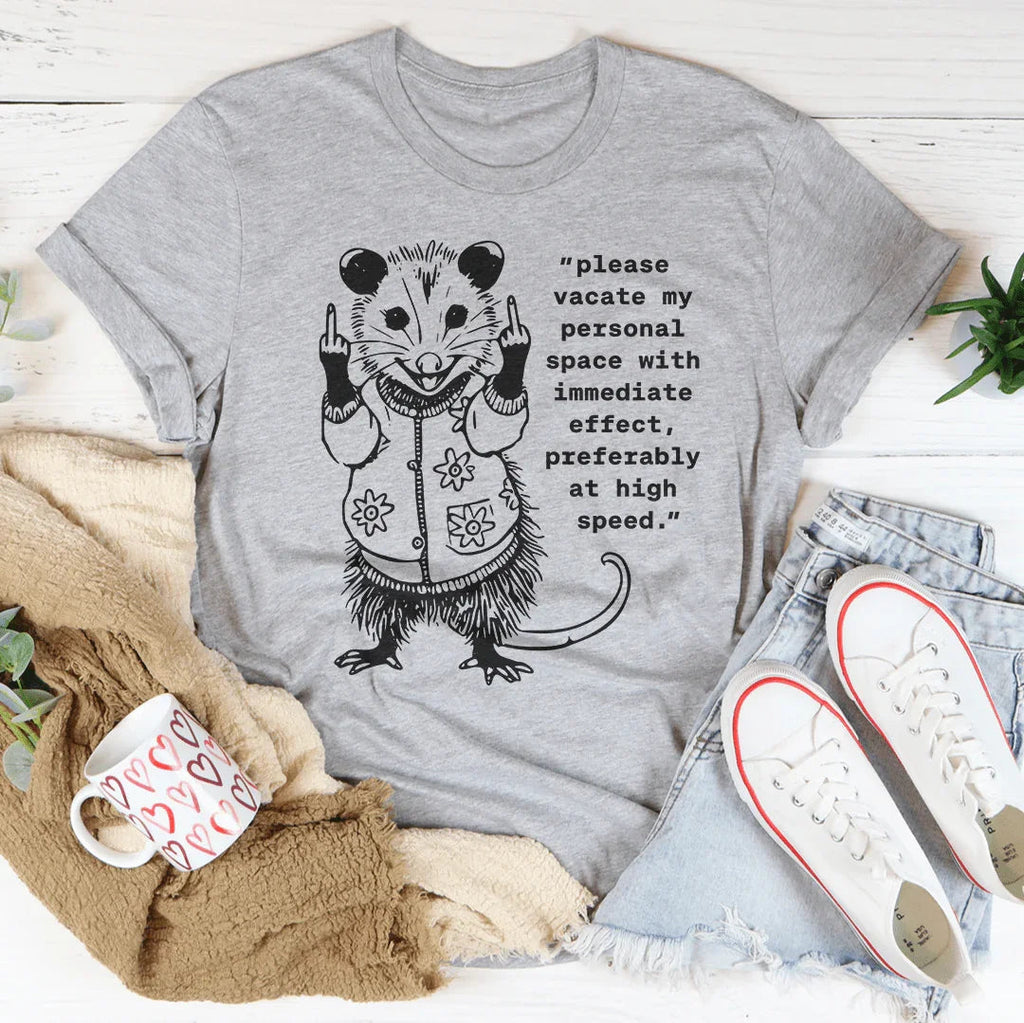 Please Vacate My Personal Space Tee Peachy Sunday