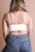 Plus Size Lace Brami – Stretchy Waistband, Elegant & Sexy