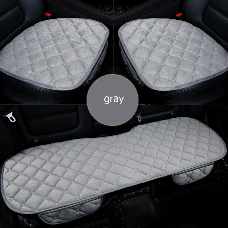 Plush Car Seat Covers Front Rear Full Set Choose Car Seat Cushion Car Memory Foam Heightening Seat Cushion Plush Seat Pad Protector Car Accessories  Lower Back Pain Relief Cushion Anti-Slip Stevvex
