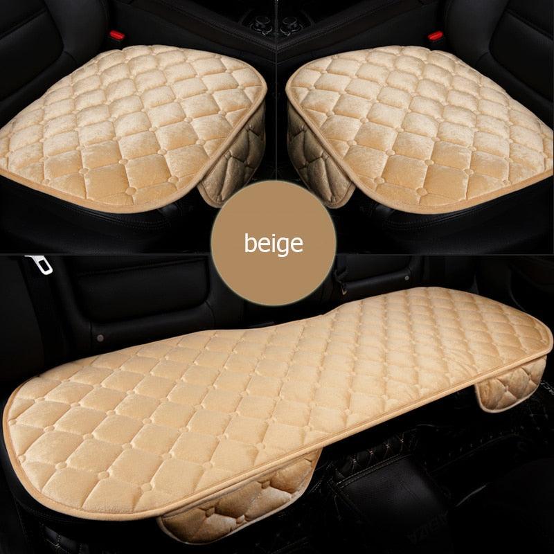 Plush Car Seat Covers Front Rear Full Set Choose Car Seat Cushion Car Memory Foam Heightening Seat Cushion Plush Seat Pad Protector Car Accessories  Lower Back Pain Relief Cushion Anti-Slip Stevvex