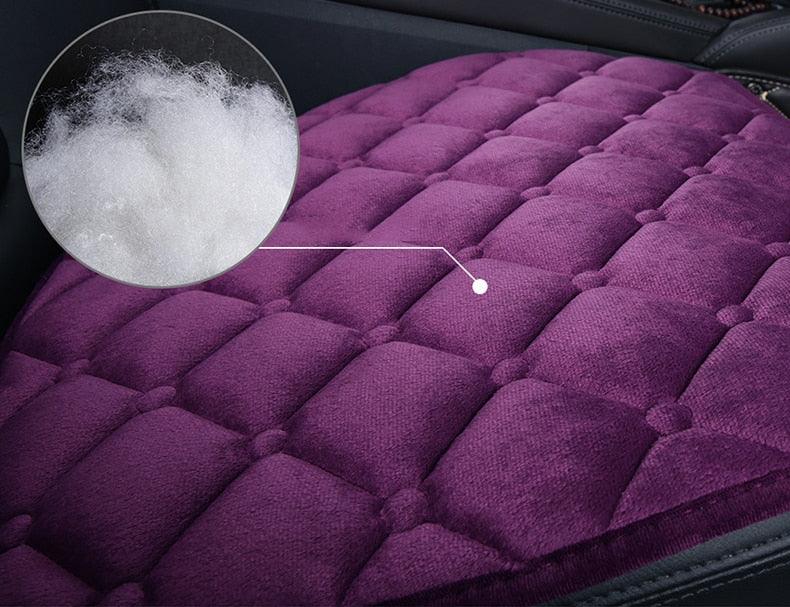 Plush Car Seat Covers Front Rear Full Set Choose Car Seat Cushion Car Memory Foam Heightening Seat Cushion Plush Seat Pad Protector Car Accessories  Lower Back Pain Relief Cushion Anti-Slip Stevvex