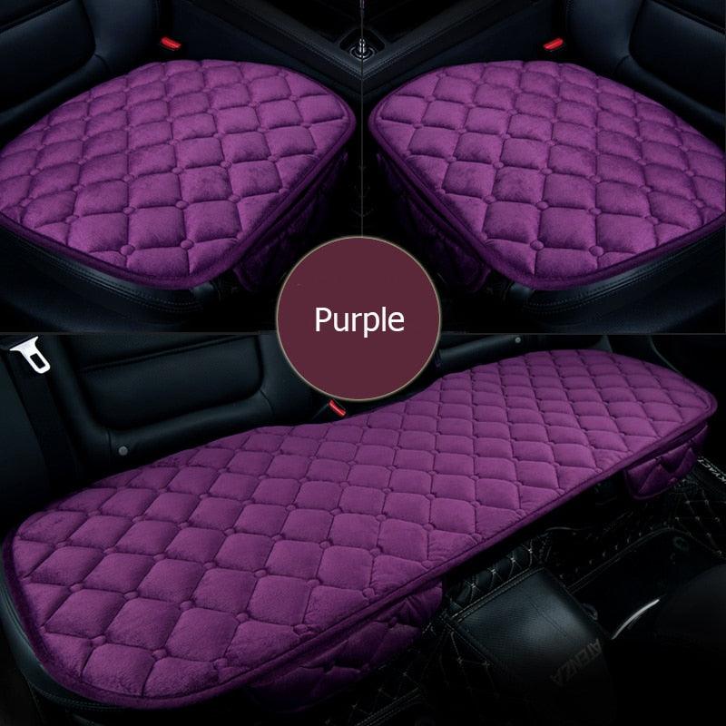 Plush Car Seat Covers Front Rear Full Set Choose Car Seat Cushion Car Memory Foam Heightening Seat Cushion Plush Seat Pad Protector Car Accessories  Lower Back Pain Relief Cushion Anti-Slip Stevvex