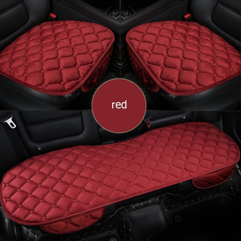 Plush Car Seat Covers Front Rear Full Set Choose Car Seat Cushion Car Memory Foam Heightening Seat Cushion Plush Seat Pad Protector Car Accessories  Lower Back Pain Relief Cushion Anti-Slip Stevvex