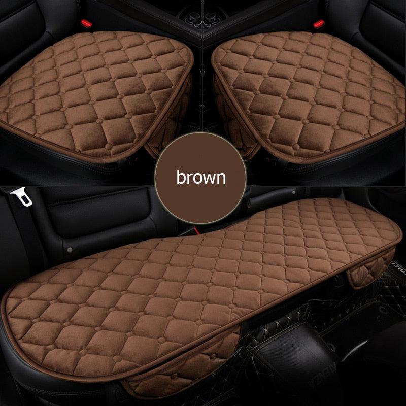 Plush Car Seat Covers Front Rear Full Set Choose Car Seat Cushion Car Memory Foam Heightening Seat Cushion Plush Seat Pad Protector Car Accessories  Lower Back Pain Relief Cushion Anti-Slip Stevvex
