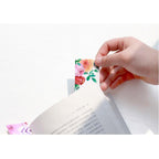 Poetic Flower Boxed Paper Art Small Fresh Bookmarks Stationery School Supplies Kids Gift Bookmarks Positive Page Marker For School Office Students Bookworm Presents Stevvex