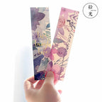 Poetic Flower Boxed Paper Art Small Fresh Bookmarks Stationery School Supplies Kids Gift Bookmarks Positive Page Marker For School Office Students Bookworm Presents Stevvex