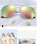 Polarized Sunglasses for Small Face Women Men Juniors & Teens Driving Women Sunglasses Metal Glasses For Men Best Popular Mirror Classic Sunglasses For Men & Women Stevvex