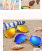 Polarized Sunglasses for Small Face Women Men Juniors & Teens Driving Women Sunglasses Metal Glasses For Men Best Popular Mirror Classic Sunglasses For Men & Women Stevvex
