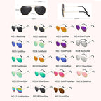 Polarized Sunglasses for Small Face Women Men Juniors & Teens Driving Women Sunglasses Metal Glasses For Men Best Popular Mirror Classic Sunglasses For Men & Women Stevvex