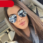 Polarized Sunglasses for Small Face Women Men Juniors & Teens Driving Women Sunglasses Metal Glasses For Men Best Popular Mirror Classic Sunglasses For Men & Women Stevvex