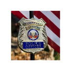 Police Officer Veteran Grave Marker With 30 Inch Tall American Cemetery Flag, Police Remembrance. The Military Gift Store