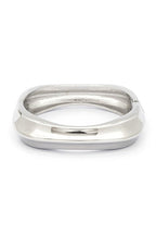 Polished Square Hinged Bangle Gold Tone Womens Bracelet