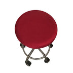 Polyester Fabric Round Chair Cover Waterproof Dining Seat Chair Covers Hotel Banquet Seat Covers Chair Protector Round Bar Stool Seat Covers Washable Stool Cushion Slipcover Elastic Bar Chair Covers Stevvex