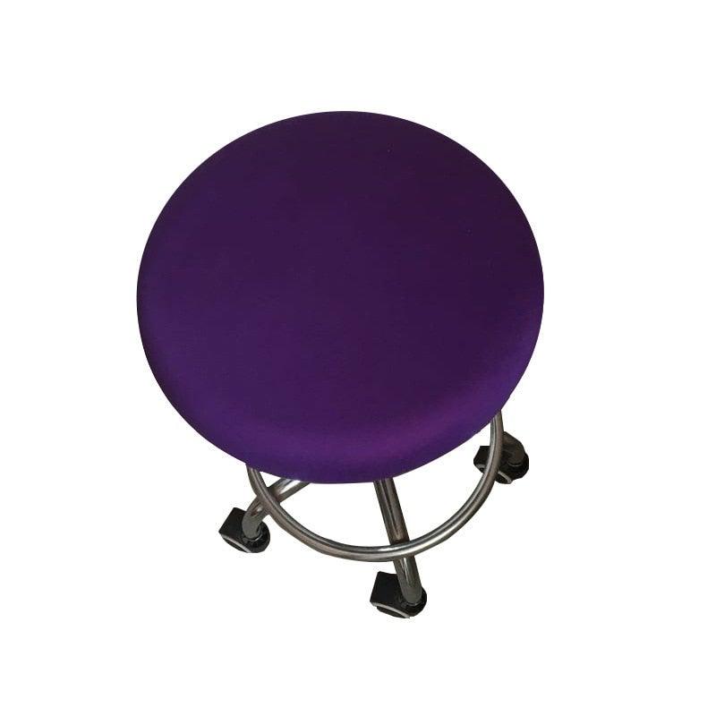 Polyester Fabric Round Chair Cover Waterproof Dining Seat Chair Covers Hotel Banquet Seat Covers Chair Protector Round Bar Stool Seat Covers Washable Stool Cushion Slipcover Elastic Bar Chair Covers Stevvex