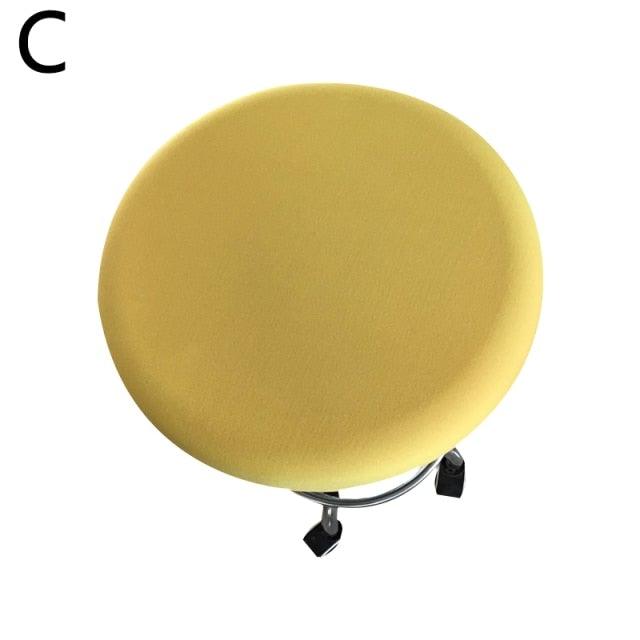 Polyester Fabric Round Chair Cover Waterproof Dining Seat Chair Covers Hotel Banquet Seat Covers Chair Protector Round Bar Stool Seat Covers Washable Stool Cushion Slipcover Elastic Bar Chair Covers Stevvex