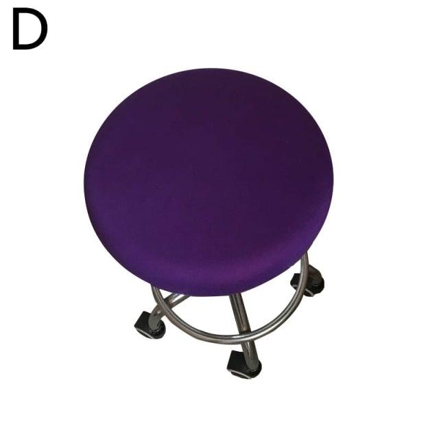 Polyester Fabric Round Chair Cover Waterproof Dining Seat Chair Covers Hotel Banquet Seat Covers Chair Protector Round Bar Stool Seat Covers Washable Stool Cushion Slipcover Elastic Bar Chair Covers Stevvex