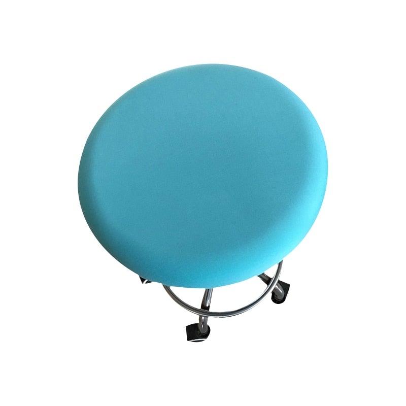 Polyester Fabric Round Chair Cover Waterproof Dining Seat Chair Covers Hotel Banquet Seat Covers Chair Protector Round Bar Stool Seat Covers Washable Stool Cushion Slipcover Elastic Bar Chair Covers Stevvex