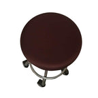 Polyester Fabric Round Chair Cover Waterproof Dining Seat Chair Covers Hotel Banquet Seat Covers Chair Protector Round Bar Stool Seat Covers Washable Stool Cushion Slipcover Elastic Bar Chair Covers Stevvex