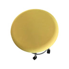 Polyester Fabric Round Chair Cover Waterproof Dining Seat Chair Covers Hotel Banquet Seat Covers Chair Protector Round Bar Stool Seat Covers Washable Stool Cushion Slipcover Elastic Bar Chair Covers Stevvex