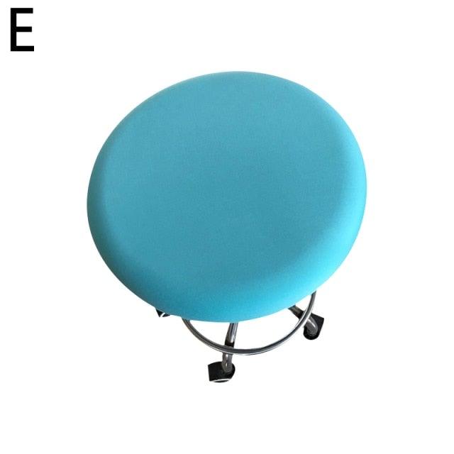 Polyester Fabric Round Chair Cover Waterproof Dining Seat Chair Covers Hotel Banquet Seat Covers Chair Protector Round Bar Stool Seat Covers Washable Stool Cushion Slipcover Elastic Bar Chair Covers Stevvex