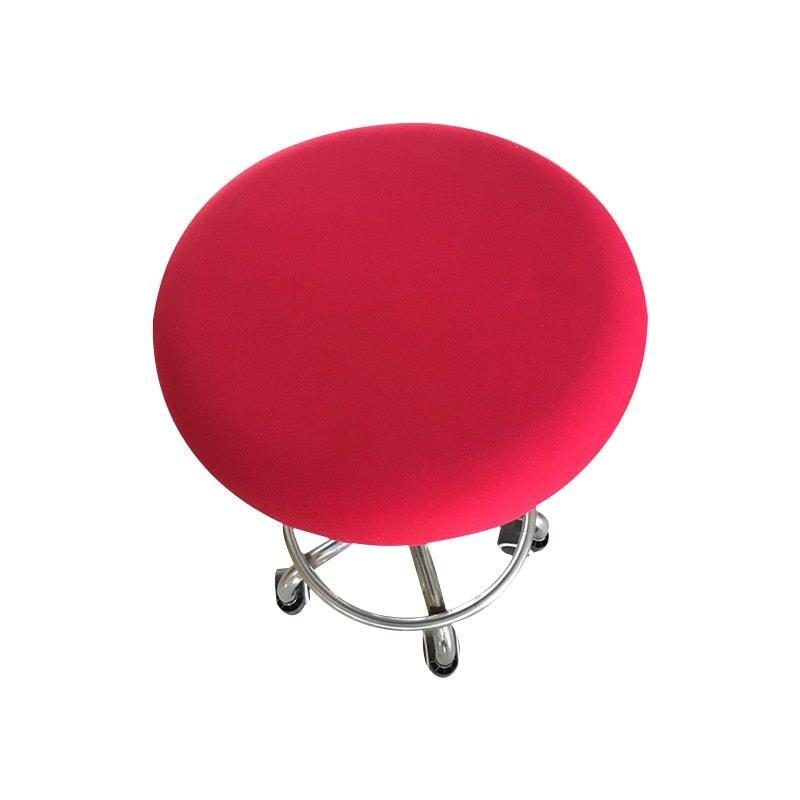 Polyester Fabric Round Chair Cover Waterproof Dining Seat Chair Covers Hotel Banquet Seat Covers Chair Protector Round Bar Stool Seat Covers Washable Stool Cushion Slipcover Elastic Bar Chair Covers Stevvex