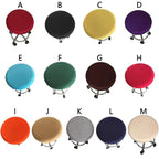 Polyester Fabric Round Chair Cover Waterproof Dining Seat Chair Covers Hotel Banquet Seat Covers Chair Protector Round Bar Stool Seat Covers Washable Stool Cushion Slipcover Elastic Bar Chair Covers Stevvex