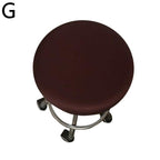 Polyester Fabric Round Chair Cover Waterproof Dining Seat Chair Covers Hotel Banquet Seat Covers Chair Protector Round Bar Stool Seat Covers Washable Stool Cushion Slipcover Elastic Bar Chair Covers Stevvex