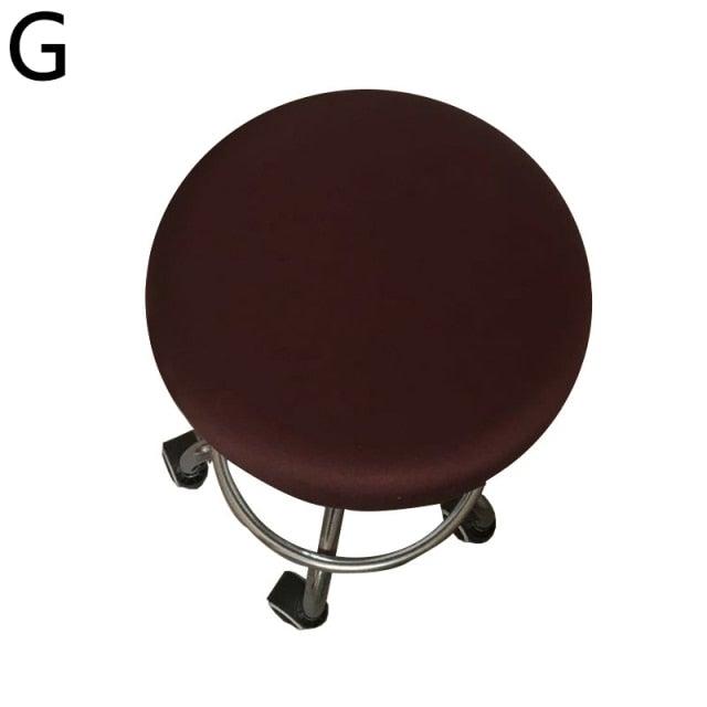 Polyester Fabric Round Chair Cover Waterproof Dining Seat Chair Covers Hotel Banquet Seat Covers Chair Protector Round Bar Stool Seat Covers Washable Stool Cushion Slipcover Elastic Bar Chair Covers Stevvex