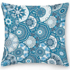 Polyester Pillow Case Square Cushion Cover Pillow Double Sides Ethnic Flower Bohemian Throw Pillow Covers Pillow Covers Retro Floral Cushion Covers Spiritual Decor Square Pillowcase Office Home Decoration