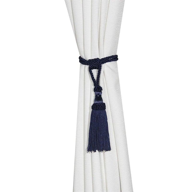Polyester Tassel Curtain Tieback Handmade Hanging Tassels Fringe Curtains Holder Buckle Rope Decor Room Accessories European Style High-Grade Curtains Tieback Rope Tassel Holdbacks Stevvex