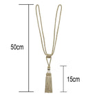 Polyester Tassel Curtain Tieback Handmade Hanging Tassels Fringe Curtains Holder Buckle Rope Decor Room Accessories European Style High-Grade Curtains Tieback Rope Tassel Holdbacks Stevvex