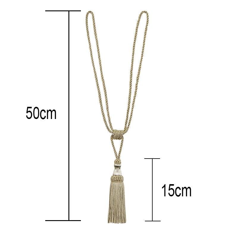 Polyester Tassel Curtain Tieback Handmade Hanging Tassels Fringe Curtains Holder Buckle Rope Decor Room Accessories European Style High-Grade Curtains Tieback Rope Tassel Holdbacks Stevvex