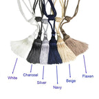 Polyester Tassel Curtain Tieback Handmade Hanging Tassels Fringe Curtains Holder Buckle Rope Decor Room Accessories European Style High-Grade Curtains Tieback Rope Tassel Holdbacks Stevvex