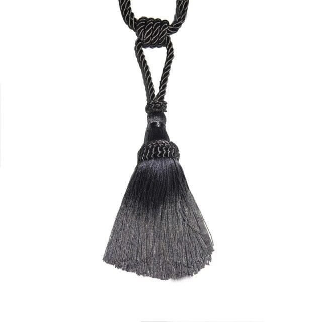 Polyester Tassel Curtain Tieback Handmade Hanging Tassels Fringe Curtains Holder Buckle Rope Decor Room Accessories European Style High-Grade Curtains Tieback Rope Tassel Holdbacks Stevvex