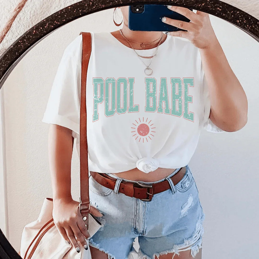 Pool Babe Tee Peachy Sunday