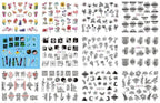 Pop Art Nail Stickers Sexy Girl Designs Comics Water Transfer Decals Manicure Lips Nail Art Decorations Slider Nail Art Stickers Decals Nail Art Supplies Valentines Day 3D Self-Adhesive Nail Decorations Accessories Women Girls Manicure Decorations