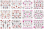 Pop Art Nail Stickers Sexy Girl Designs Comics Water Transfer Decals Manicure Lips Nail Art Decorations Slider Nail Art Stickers Decals Nail Art Supplies Valentines Day 3D Self-Adhesive Nail Decorations Accessories Women Girls Manicure Decorations