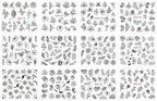 Pop Art Nail Stickers Sexy Girl Designs Comics Water Transfer Decals Manicure Lips Nail Art Decorations Slider Nail Art Stickers Decals Nail Art Supplies Valentines Day 3D Self-Adhesive Nail Decorations Accessories Women Girls Manicure Decorations