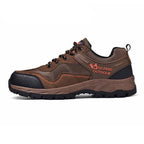 Popular Outdoor Casual Shoes Hiking Men High Quality Sneakers Mountain Climbing Work Footwear Hiking Shoes Low Cut Boots Leather Walking Shoes For Outdoor Training Casual Work Stevvex