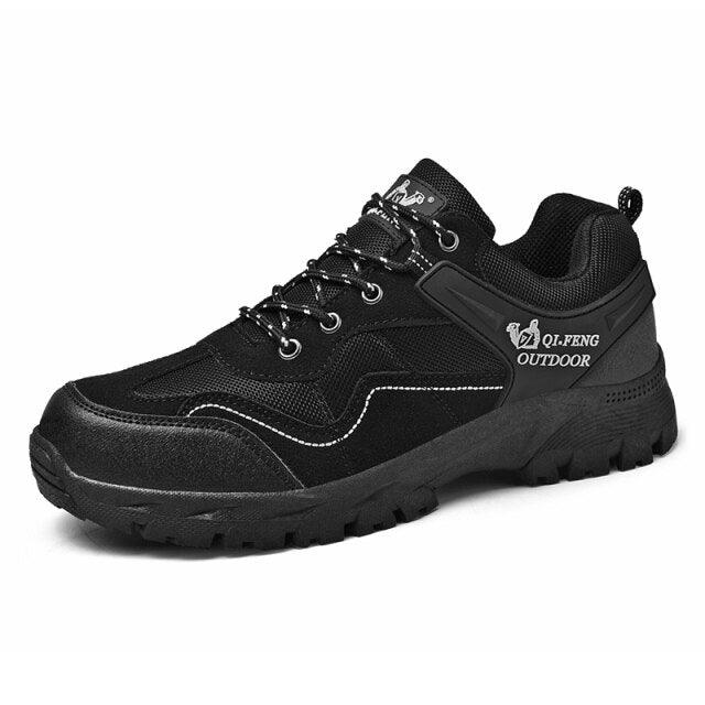 Popular Outdoor Casual Shoes Hiking Men High Quality Sneakers Mountain Climbing Work Footwear Hiking Shoes Low Cut Boots Leather Walking Shoes For Outdoor Training Casual Work Stevvex