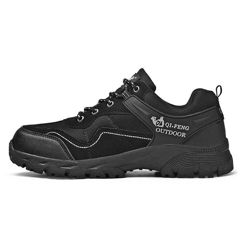 Popular Outdoor Casual Shoes Hiking Men High Quality Sneakers Mountain Climbing Work Footwear Hiking Shoes Low Cut Boots Leather Walking Shoes For Outdoor Training Casual Work Stevvex