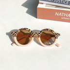 Popular Sunglasses For Children Boy/Girl New Elegant Leopard Double Color Cartoon Bear Shapes New Round Shape Sunglasses For Kids As Well As For Women And Men Stevvex