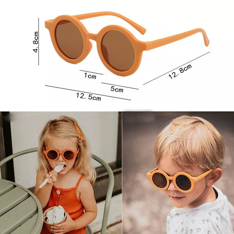 Popular Sunglasses For Children Boy/Girl New Elegant Leopard Double Color Cartoon Bear Shapes New Round Shape Sunglasses For Kids As Well As For Women And Men Stevvex