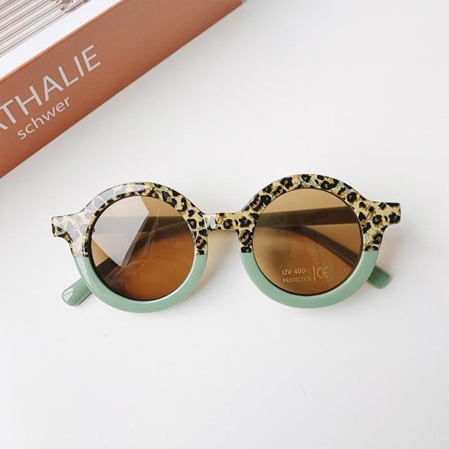 Popular Sunglasses For Children Boy/Girl New Elegant Leopard Double Color Cartoon Bear Shapes New Round Shape Sunglasses For Kids As Well As For Women And Men Stevvex